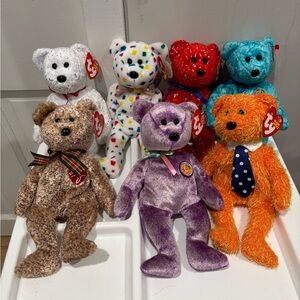 Ty Multicolor Plush Bear Collection